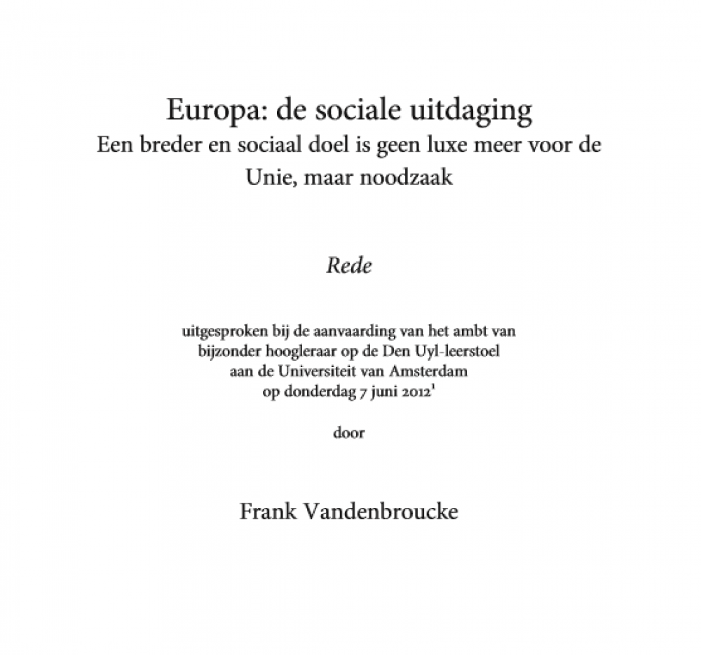 Europa: de sociale uitdaging